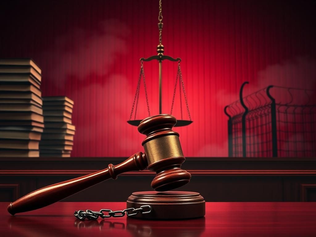 Flick International A symbolic courtroom scene with a gavel and judicial scales representing legal controversies surrounding immigration.