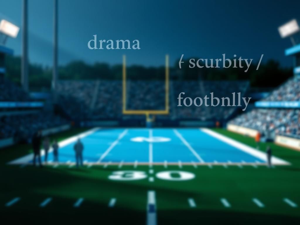 Flick International Blurred shot of Kenan Stadium showcasing vibrant Tar Heels end zone and goalposts
