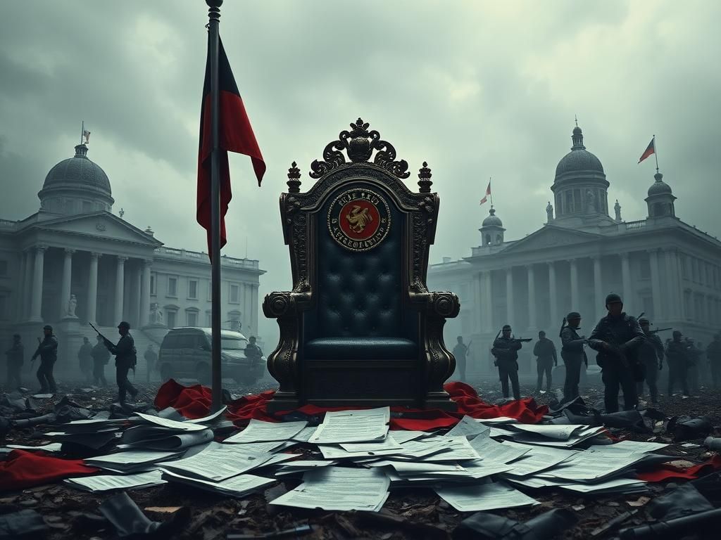 Flick International Abandoned royal throne representing the Reichsbürger movement