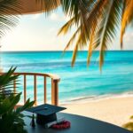 Flick International Serene hotel balcony overlooking the ocean on Paradise Island