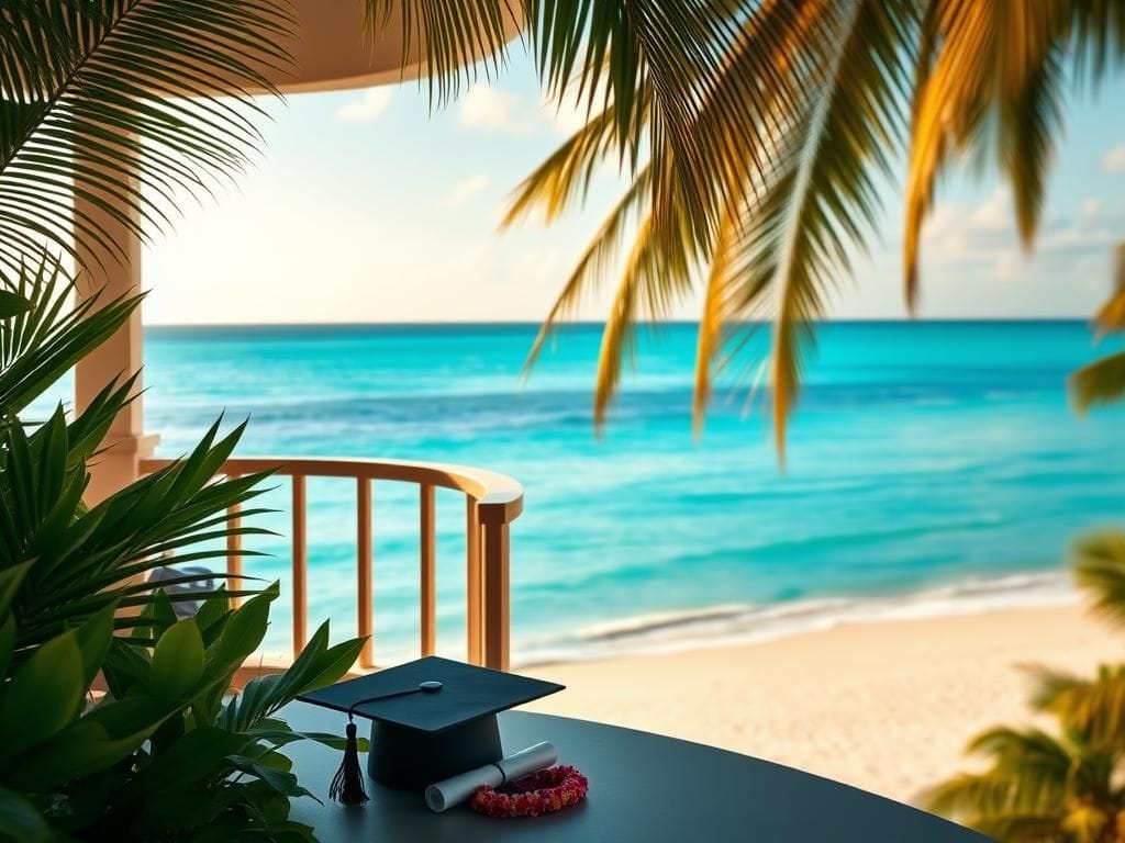 Flick International Serene hotel balcony overlooking the ocean on Paradise Island