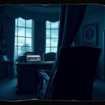 Flick International Dimly lit Oval Office with presidential desk and empty chair symbolizing uncertainty