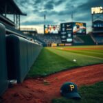 Flick International Fan identified as Kavan Markwood falling over the right field wall at PNC Park during a Pirates game