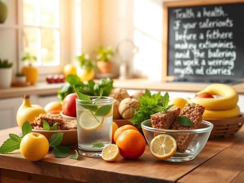 Flick International A serene kitchen scene showcasing vibrant fruits and vegetables promoting a healthy lifestyle