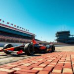 Flick International Arrow McLaren race car at the Indianapolis Motor Speedway