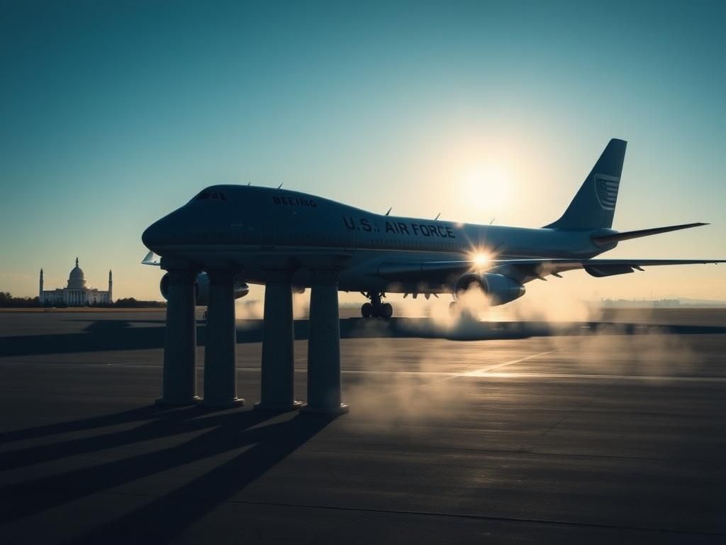 Flick International Majestic Boeing 747 aircraft on tarmac under blue sky