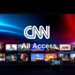 Flick International A sleek digital interface featuring the CNN logo with vibrant streaming content thumbnails.