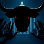 Flick International A dramatic bull's head silhouette representing political scrutiny during a heated congressional debate.
