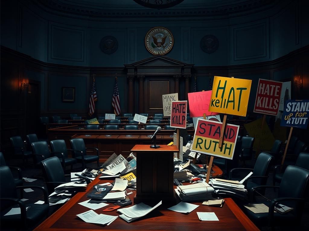 Flick International Chaotic Senate hearing interrupted by protesters