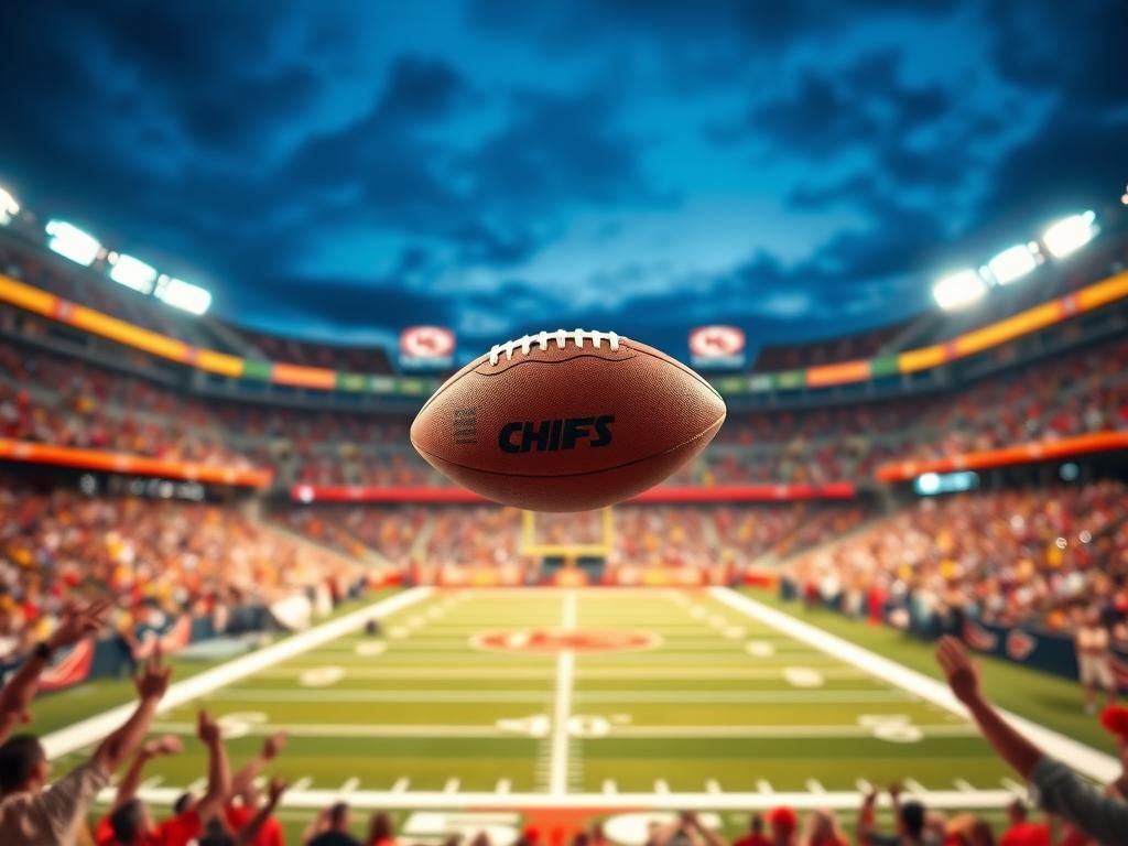 Flick International Vibrant scene of Arrowhead Stadium during a Kansas City Chiefs playoff game with fans displaying enthusiasm.