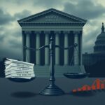 Flick International Ornate government budget office with classical architecture symbolizing political strife