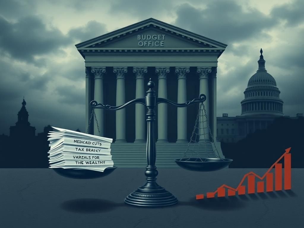 Flick International Ornate government budget office with classical architecture symbolizing political strife