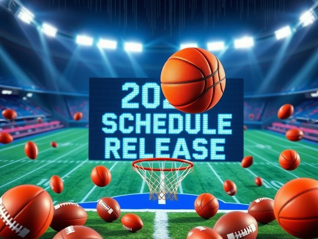 Flick International Dynamic sports-themed digital collage showcasing football and basketball elements