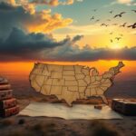 Flick International A vast landscape representing the complex journey of illegal immigrants in the U.S.