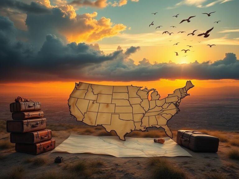 Flick International A vast landscape representing the complex journey of illegal immigrants in the U.S.