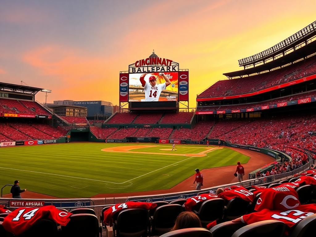 Flick International Vibrant scene at Great American Ballpark during Pete Rose tribute event