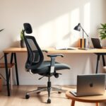 Flick International Stylish ergonomic office chair in a modern home office setting