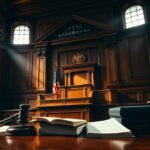 Flick International A grand courtroom featuring Chief Justice Roberts and Justice Sotomayor during a judicial session