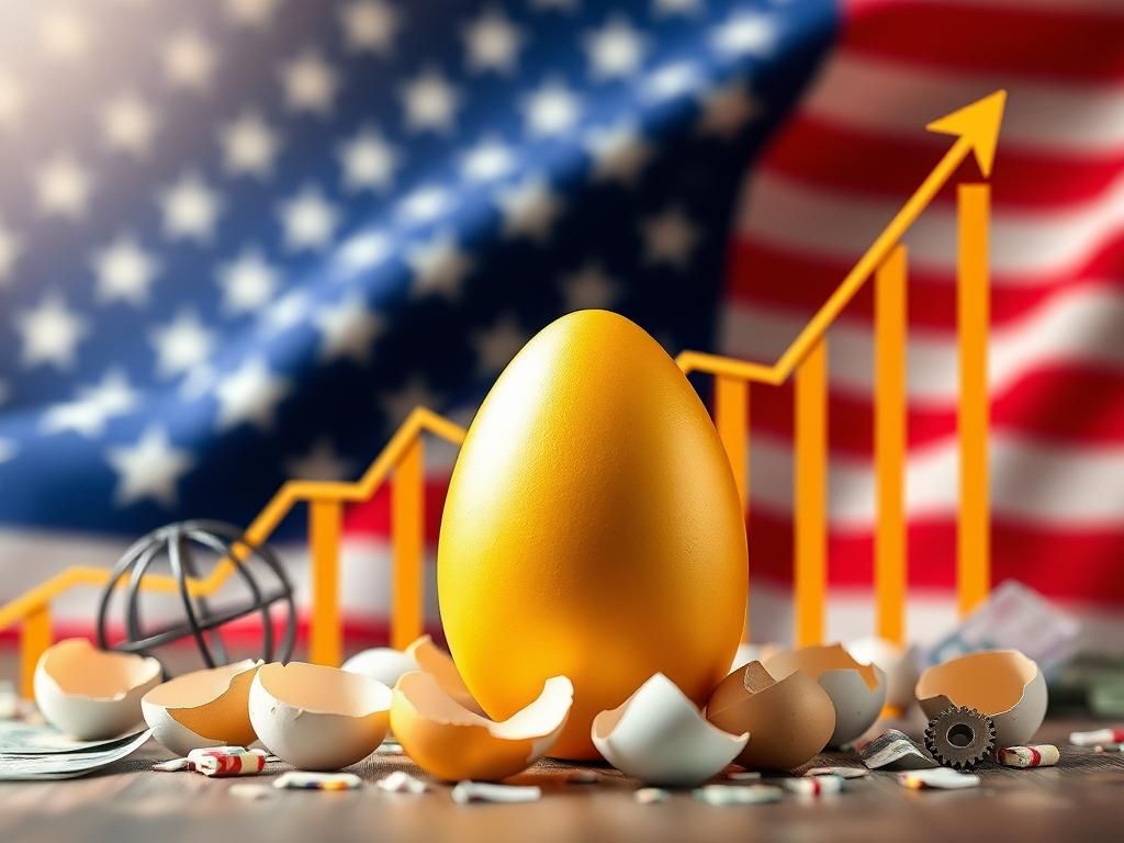 Flick International Conceptual image of a rising graph line representing approval ratings with a blurred American flag background