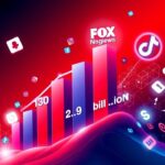 Flick International Stylized bar graph representing Fox News Digital's growth metrics with vibrant colors
