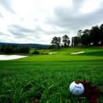Flick International Dramatic view of the challenging 16th hole at Quail Hollow during the PGA Championship