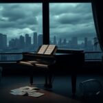 Flick International Elegant grand piano in a dimly lit living room representing Smokey Robinson's legacy amidst investigation