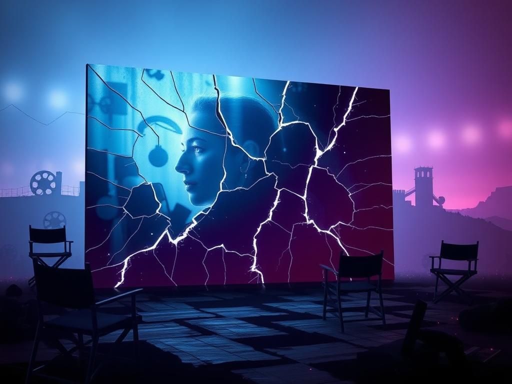 Flick International A dramatic digital landscape representing AI and celebrity likeness