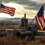 Flick International Old factory with rusting machinery symbolizing working-class values