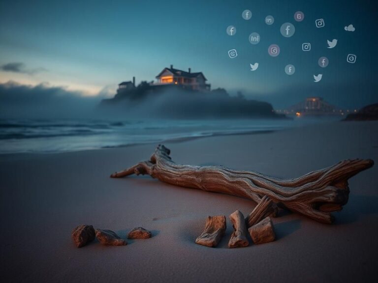 Flick International Serenity of a coastal landscape at dusk with human remains near Taylor Swift's mansion