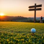 Flick International Serene golf course at sunrise with dew-kissed grass
