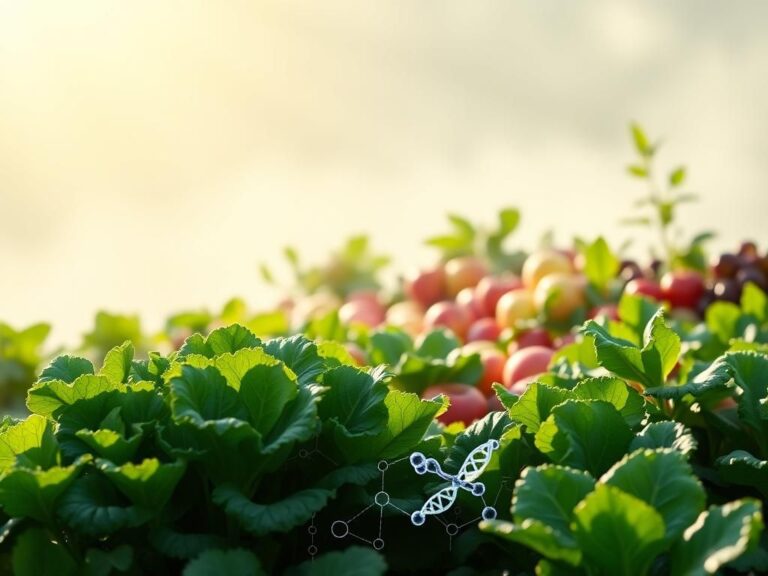 Flick International Serene garden with vibrant vegetables and fruits symbolizing health and wellness