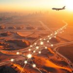 Flick International Aerial view of the Middle East landscape illustrating growth potential with Tel Aviv's skyline