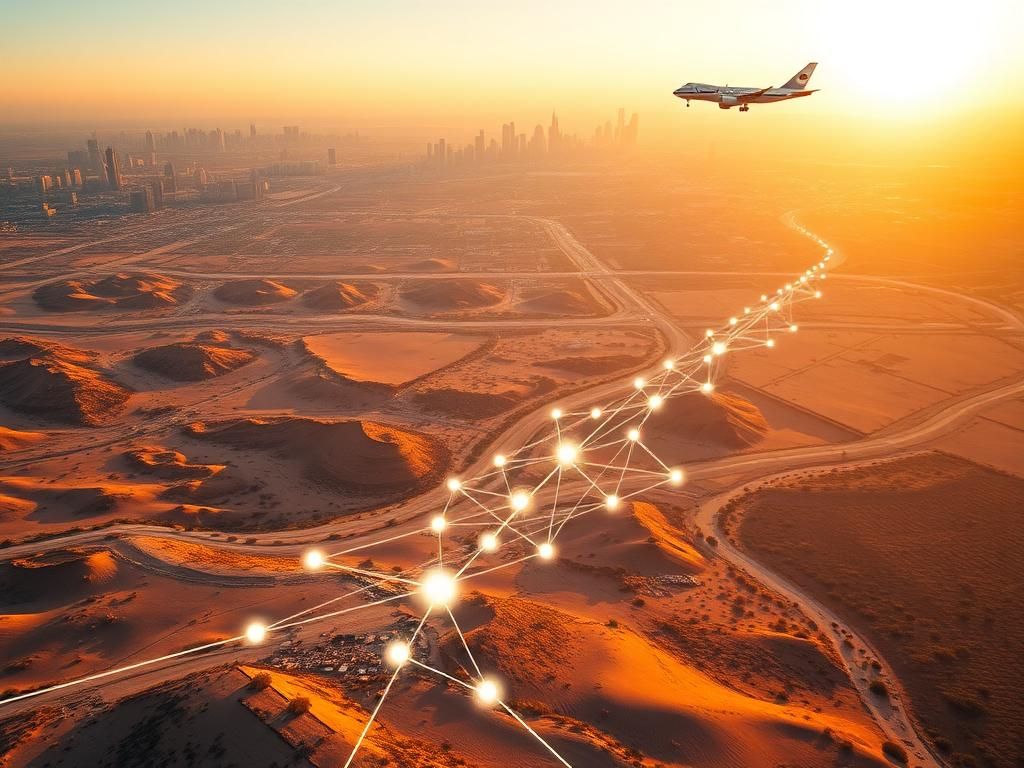 Flick International Aerial view of the Middle East landscape illustrating growth potential with Tel Aviv's skyline