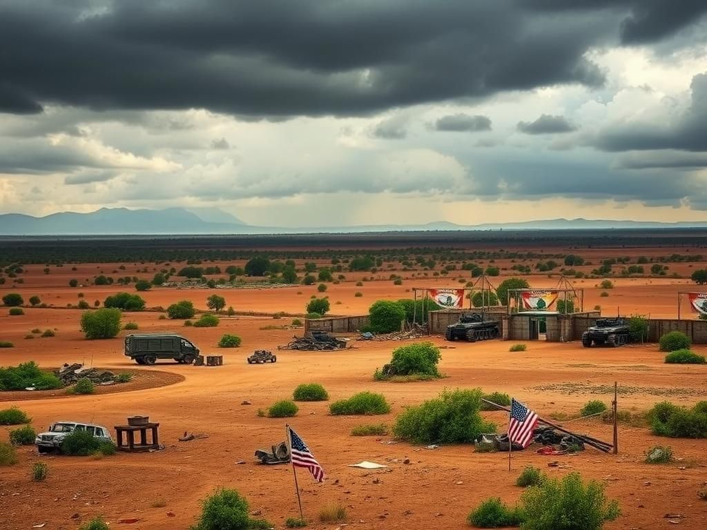 Flick International A desolate military camp in Somalia symbolizing the fight against Islamist terror