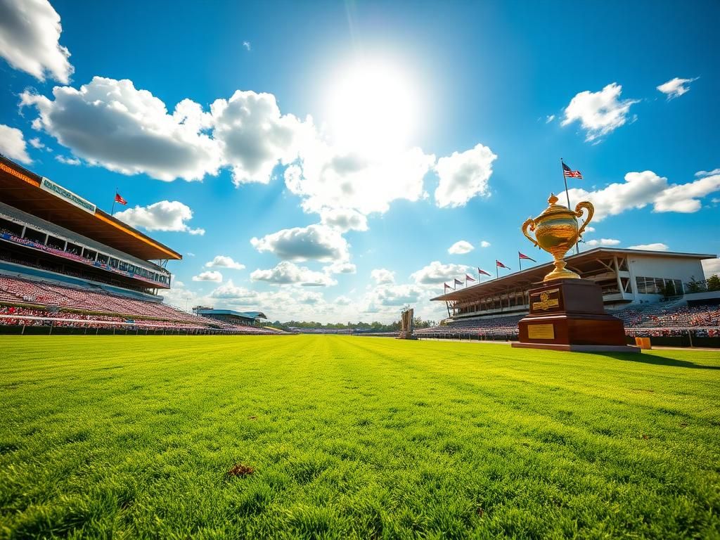 Flick International A sweeping view of the Pimlico Race Course during the Preakness Stakes