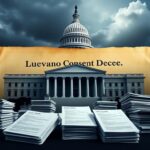 Flick International Conceptual image of a government building with a historic document and resumes scattered around