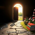 Flick International Open door symbolizing hope and justice leading from darkness to light