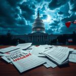 Flick International Dramatic nighttime view of the U.S. Capitol illuminated under dark clouds