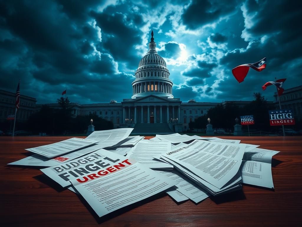 Flick International Dramatic nighttime view of the U.S. Capitol illuminated under dark clouds