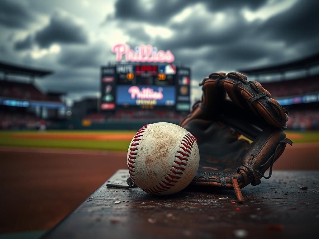 Flick International A worn baseball glove and ball on a dusty bench, symbolizing Jose Alvarado's suspension impact.