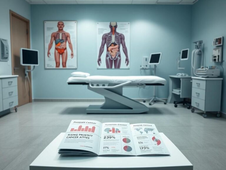 Flick International Medical examination room featuring prostate health resources