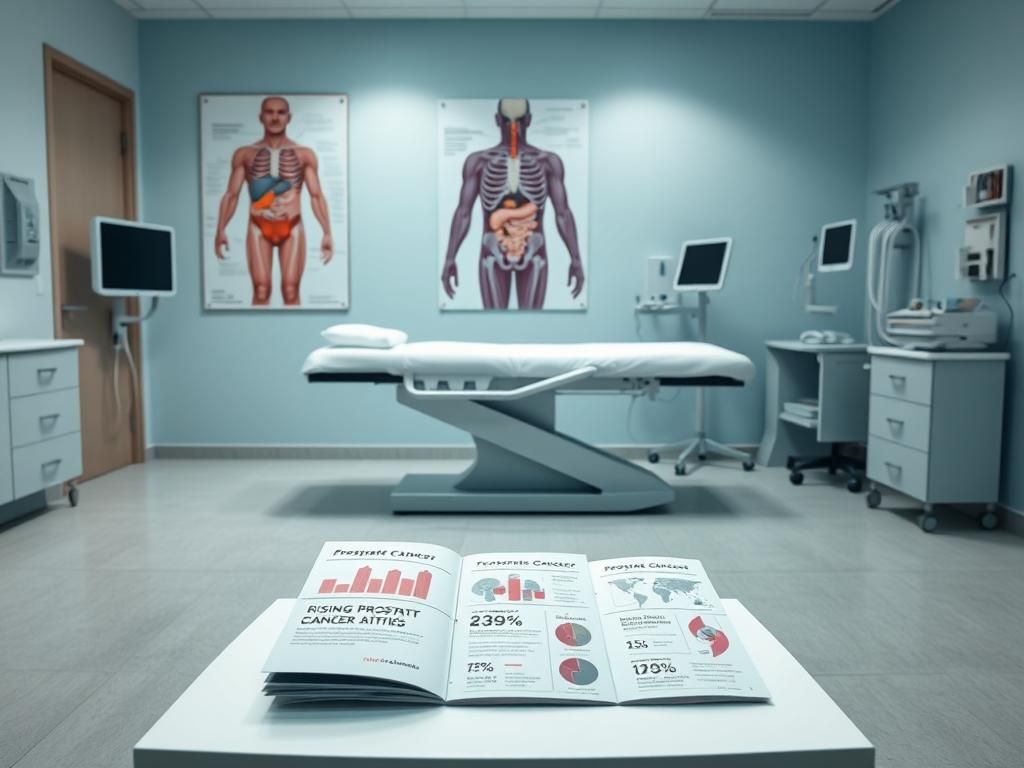 Flick International Medical examination room featuring prostate health resources