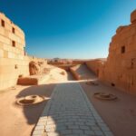 Flick International Aerial view of ancient Roman military fortifications at Tell Abu Sefeh, Egypt