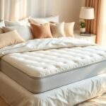 Flick International Luxurious unmade bed with a plush mattress and inviting mattress topper