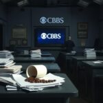 Flick International Empty newsroom reflecting tumult and change at CBS News
