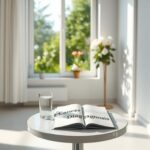 Flick International A serene hospital room with soft natural light and a medical report titled 'Cancer Diagnosis'.