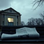 Flick International Closed hospital building with illuminated window symbolizing health struggles