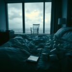 Flick International Moody hotel room scene illustrating isolation with unmade bed and scattered coffee cups