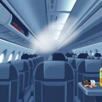 Flick International A crowded airplane interior with a faint haze of cologne lingering in the air