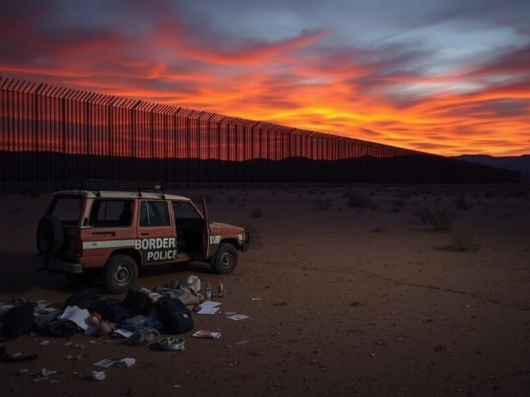 Flick International A stark view of the U.S.-Mexico border with discarded items signaling the plight of unaccompanied minors